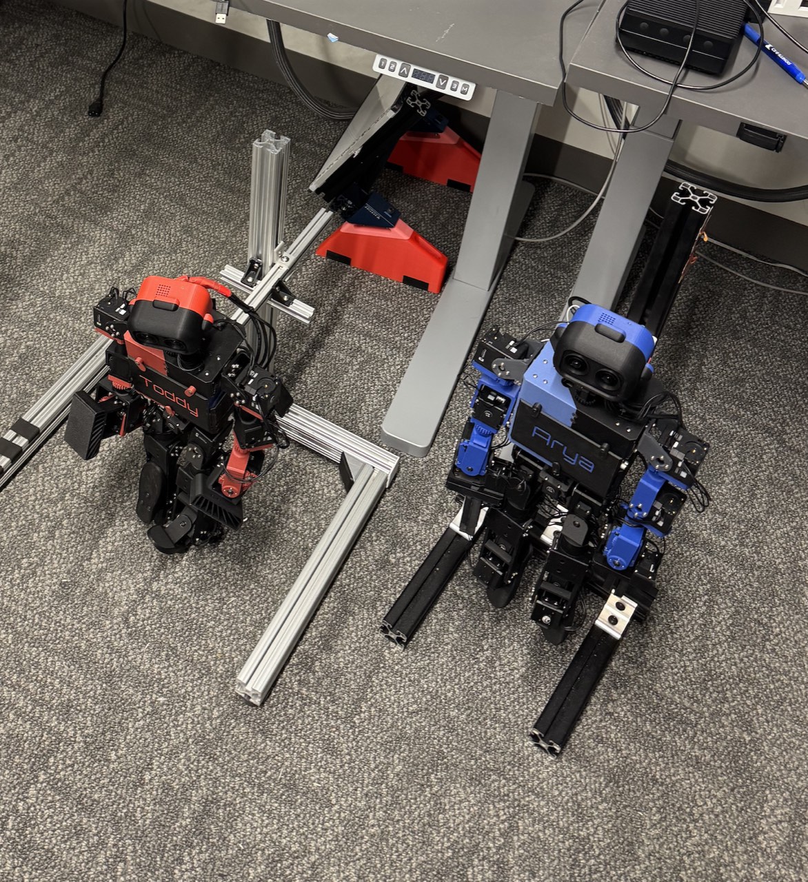 ToddlerBot humanoid robots in the Genboo lab